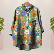 Trendy, brightly printed shirt for women