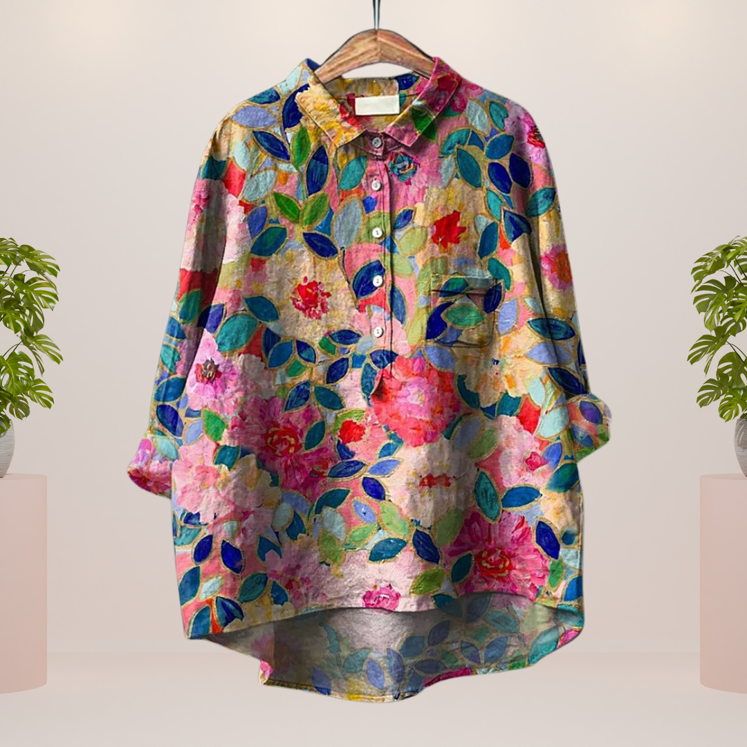 Trendy, brightly printed shirt for women