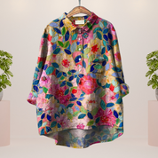 Trendy, brightly printed shirt for women