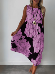 Elegant sleeveless midi dress for women