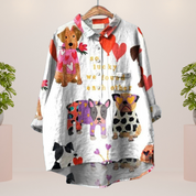 Trendy, brightly printed shirt for women