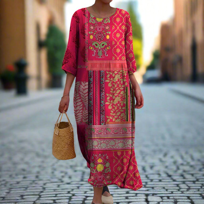 Women's Bohemian Print Maxi Dress