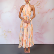 Women's Maxi Dress with Colorful Pattern