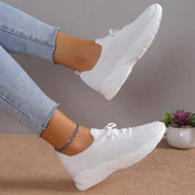 Damen-Slip-On-Strick-Walkingschuhe mit strukturierter Sohle