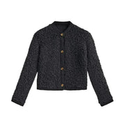 Women's Teddy Cardigan with button closure and round neckline