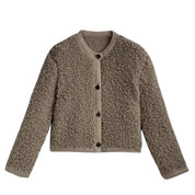 Women's Teddy Cardigan with button closure and round neckline