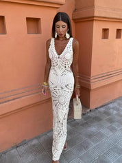 Women's Bodycon Maxi Crochet Dress