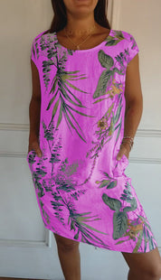 Damenkleid mit Rundhalsausschnitt und integrierter Taillenkonstruktion