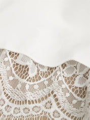 Women's Boho Dress with Round Neck and Lace Details