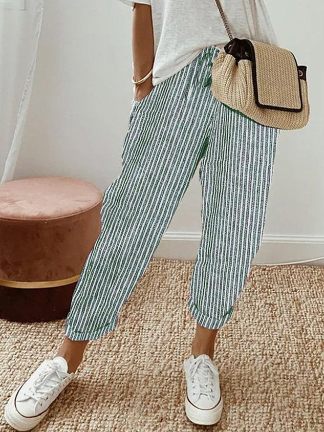 Women's Leisure Trousers with Side Pockets