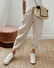 Women's Leisure Trousers with Side Pockets