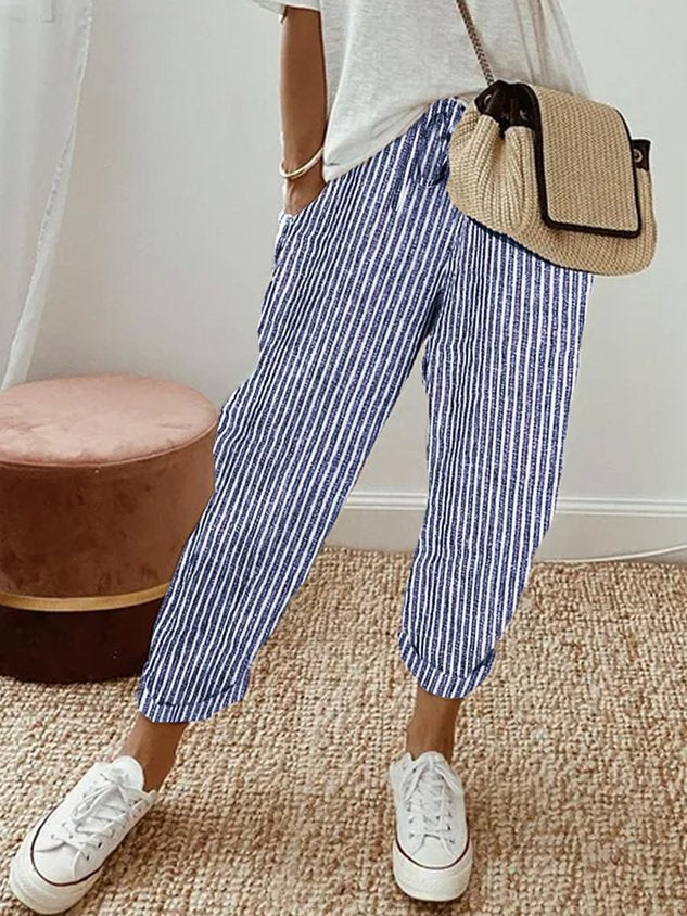 Women's Leisure Trousers with Side Pockets