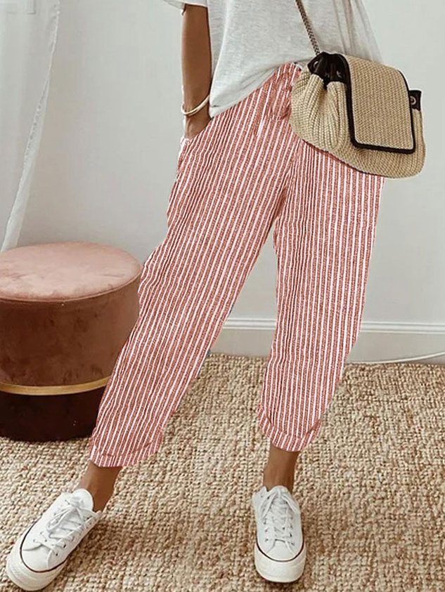 Women's Leisure Trousers with Side Pockets