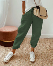Women's Leisure Trousers with Side Pockets