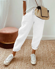 Women's Leisure Trousers with Side Pockets