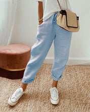 Women's Leisure Trousers with Side Pockets