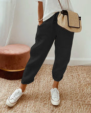 Women's Leisure Trousers with Side Pockets