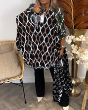 Women's Casual Blouse with V-Neck and Sleeves