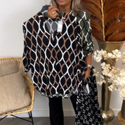 Women's Casual Blouse with V-Neck and Sleeves