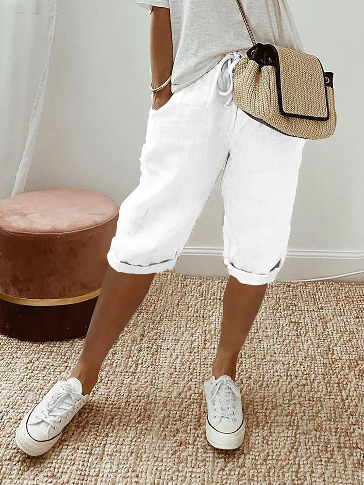 Women's Casual Trousers with Elastic Waistband