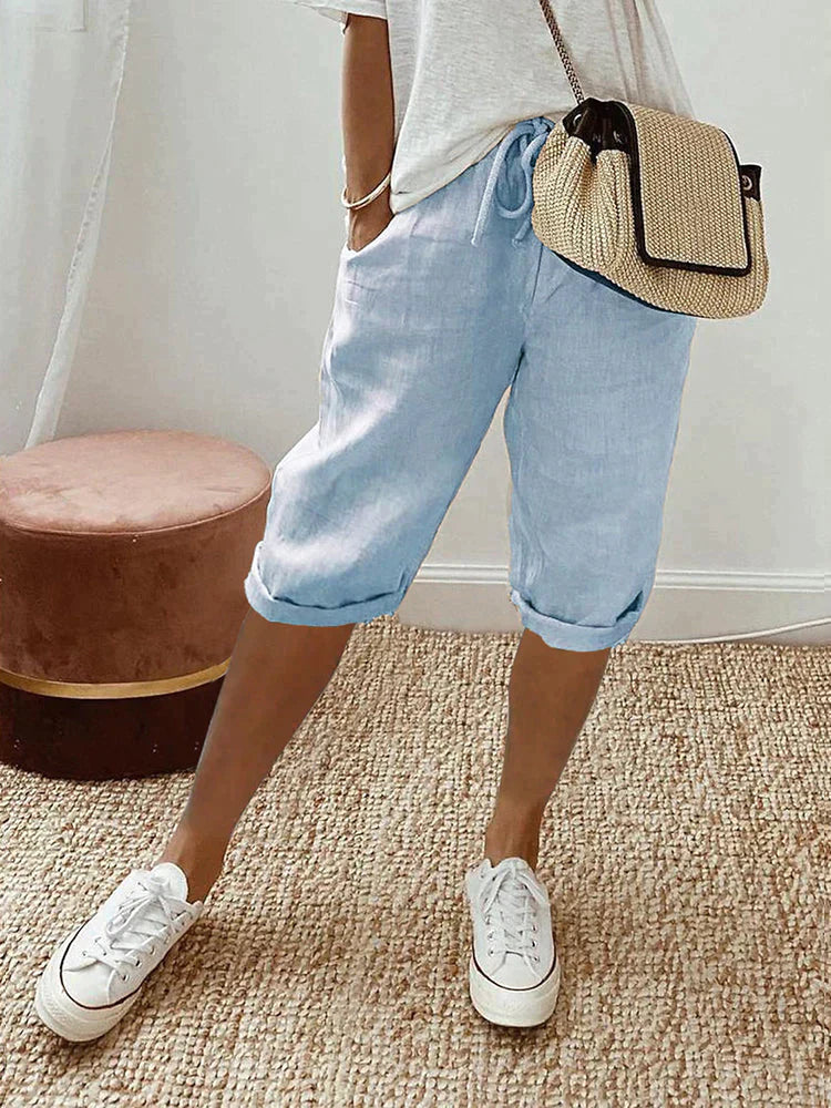Women's Casual Trousers with Elastic Waistband