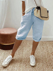 Women's Casual Trousers with Elastic Waistband