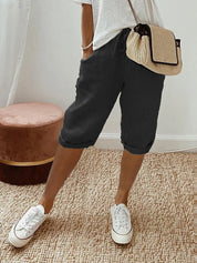 Women's Casual Trousers with Elastic Waistband