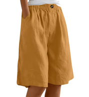 Women's Casual Shorts with Waistband and Side Pockets