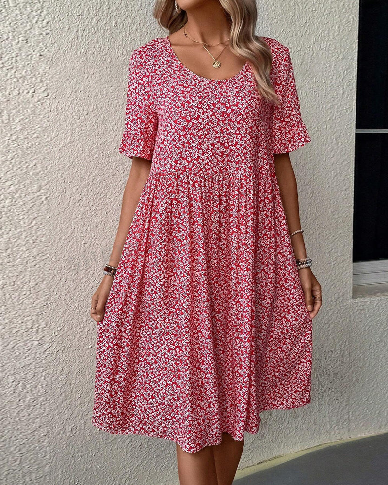 Women's Floral Short Sleeve Casual Dress