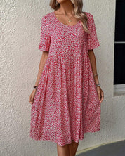 Women's Floral Short Sleeve Casual Dress