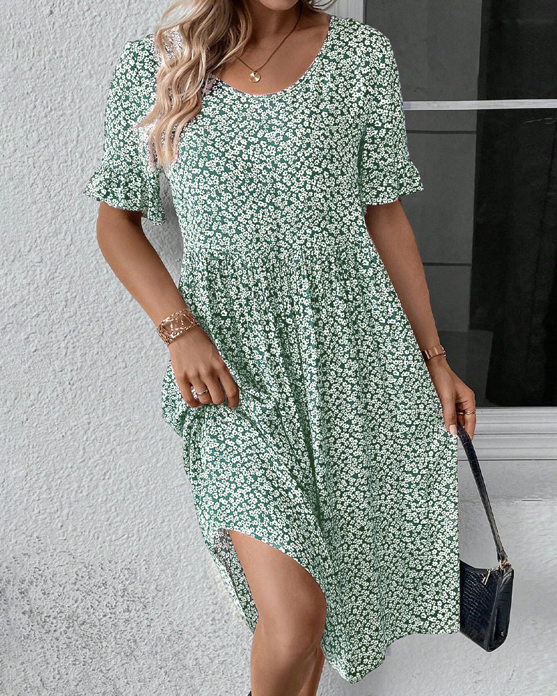 Women's Floral Short Sleeve Casual Dress