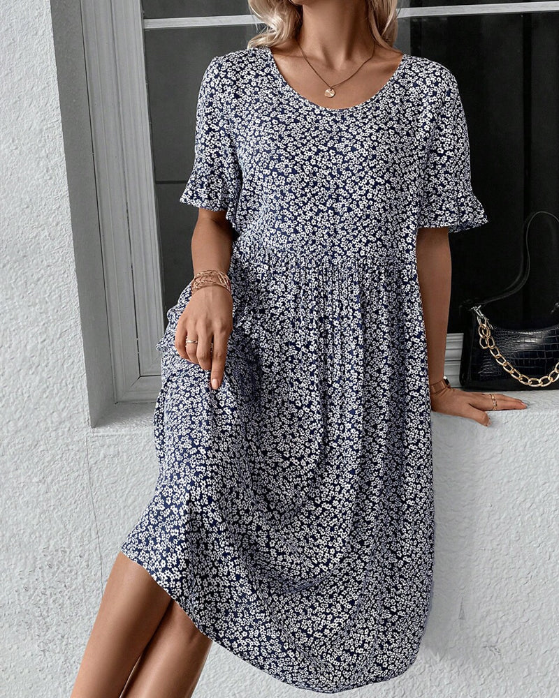 Women's Floral Short Sleeve Casual Dress