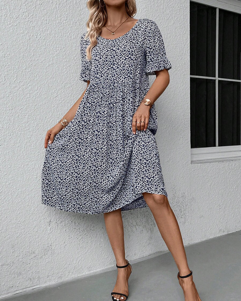Women's Floral Short Sleeve Casual Dress