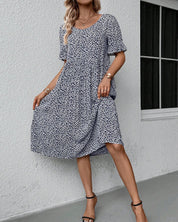 Women's Floral Short Sleeve Casual Dress