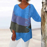 Women's Casual V-Neck Long Sleeve Dress