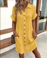 Women's short-sleeve shirt dress