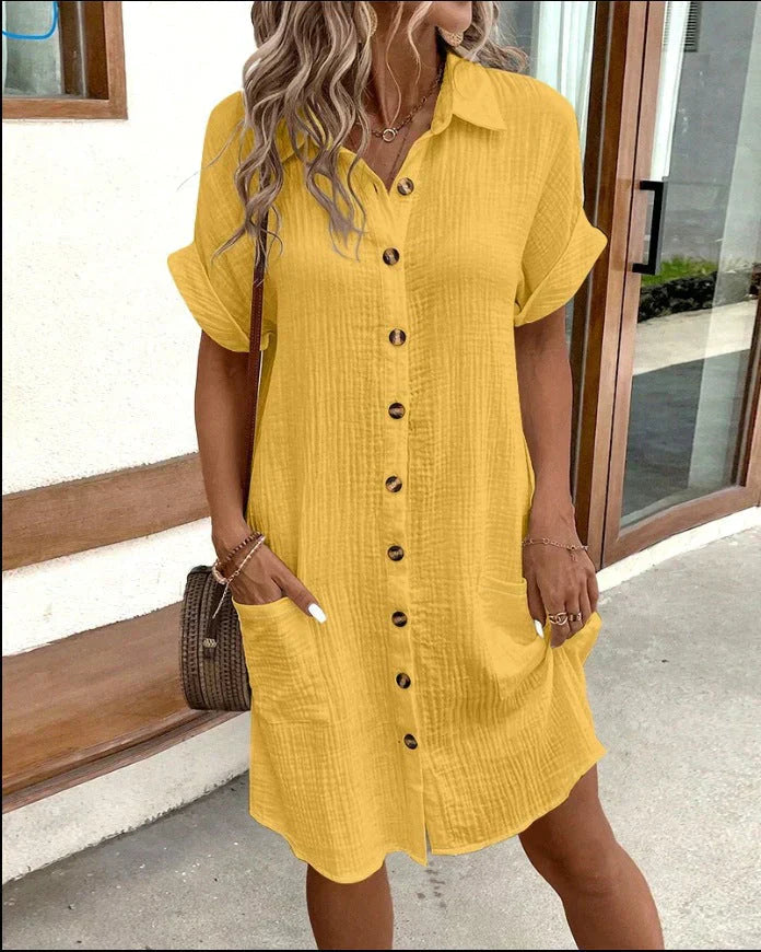 Women's short-sleeve shirt dress
