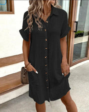 Women's short-sleeve shirt dress