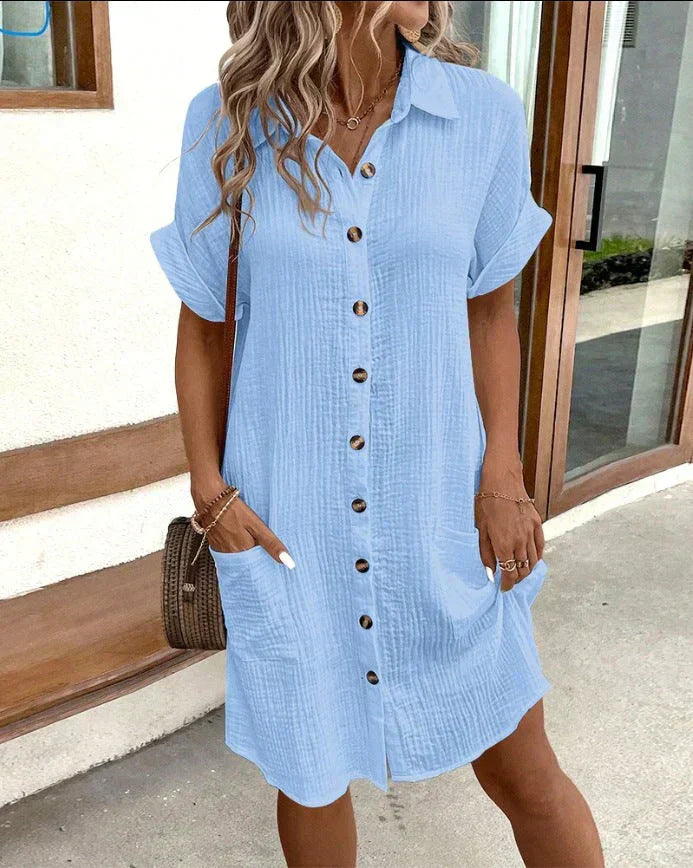 Women's short-sleeve shirt dress