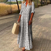 Chic boho dress with a V-neck for women