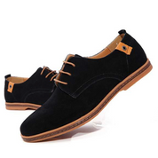 Herren-Oxford-Schuhe mit Schnürverschluss und genähten Details