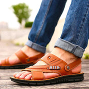 Offene Herren-Sommersandalen mit Riemen und rutschfester Sohle