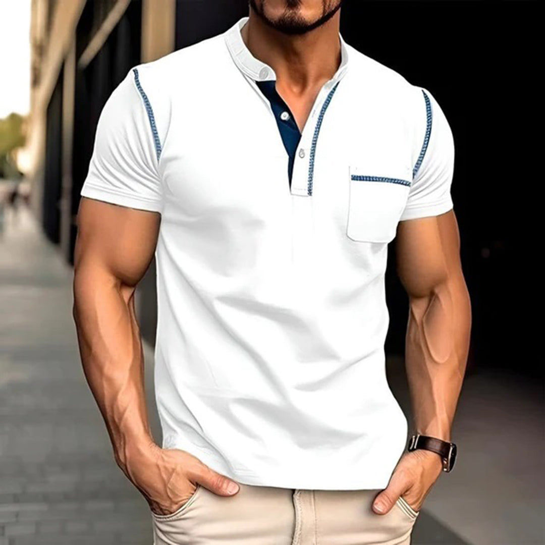 Klassisches Polo mit Brusttasche für Männer