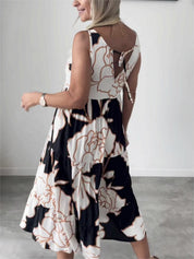 Elegant sleeveless midi dress for women
