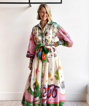Bold Floral Maxikleid für Frauen