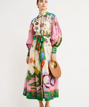 Bold Floral Maxikleid für Frauen