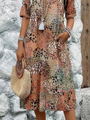 Chic vibrant midi dress for women