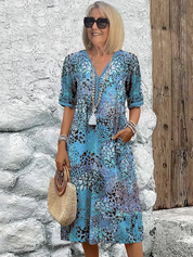 Chic vibrant midi dress for women