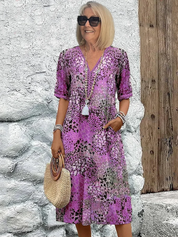 Chic vibrant midi dress for women